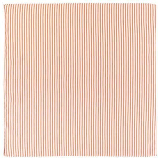 オレンジブラウンWフェイスストライプハンカチ | H TOKYO ハンカチ