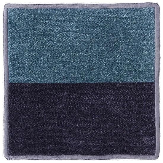 シェニールタオルハンカチ ツートン / グレー×グリーンミックス | H