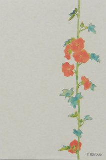オリジナルポストカード　立葵