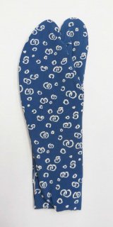 女性足袋 23.5~24.0　藍色　 うず柄