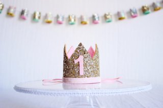 Birthday Crown<br>Gold × Baby Pink<br>