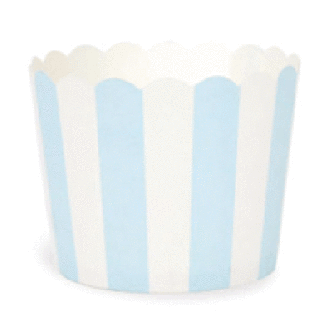 Baking Cups- Light Blue with White Stripes set of 25 (Last 1)