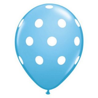 Blue Polka Dot Balloons Set of ５