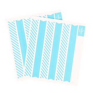 Party Sticker Flags-Blue Set of 12