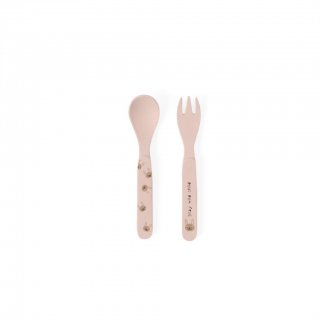 50% OFF SALE - Rabbit Bamboo Fork & Spoon Rose 