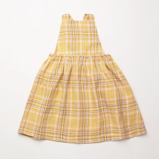  50% OFF // conkers pinafore // hay plaid linen