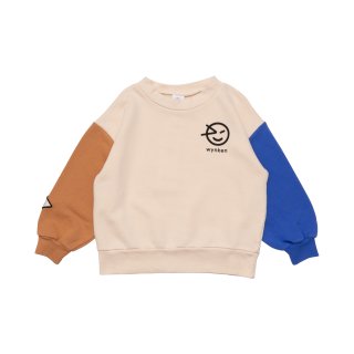  SALE 70%off // PANEL SWEAT // Blue, warm sand, caramel