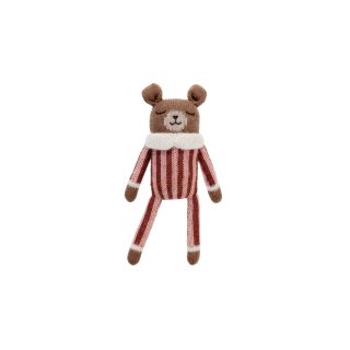  teddy knit toy // sienna stripe jumpsuit