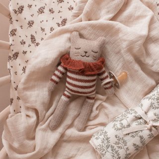  kitten knit toy // sienna striped romper 