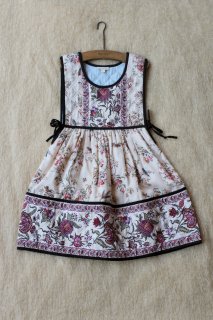  CHASUBLE DRESS // Birds Flower Print - Pique fabric // 販売サイズ  4Y-10Y