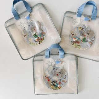  yoccoh. x INSPIREme PVC bag'23 CUBE style LOVE the EARTH // sky blue
