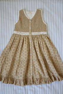  IBIZA DRESS Honey broderie anglaise organic voile