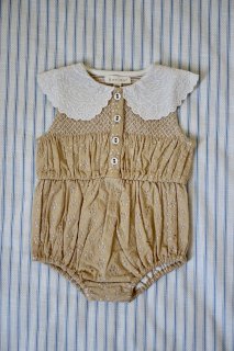  BABY ROMPER Honey broderie anglaise organic voile