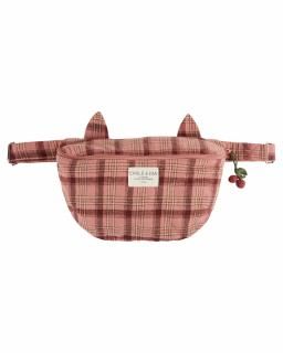  50% OFF / BLUSH CHECKERED CAT FANNY PACK