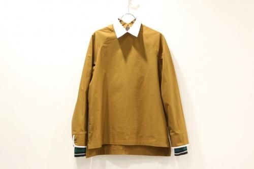 <img class='new_mark_img1' src='https://img.shop-pro.jp/img/new/icons47.gif' style='border:none;display:inline;margin:0px;padding:0px;width:auto;' />NON TOKYO / PIPING-CUFFS PULLOVER SHIRT(MUSTARD)