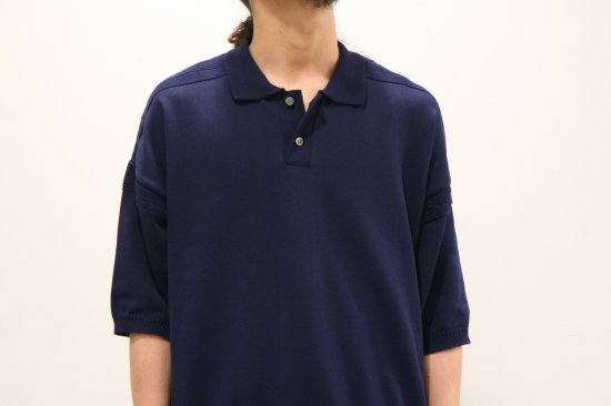 YASHIKI | ヤシキ Suzukaze Knit Polo / ニットポロシャツ (WHITE 