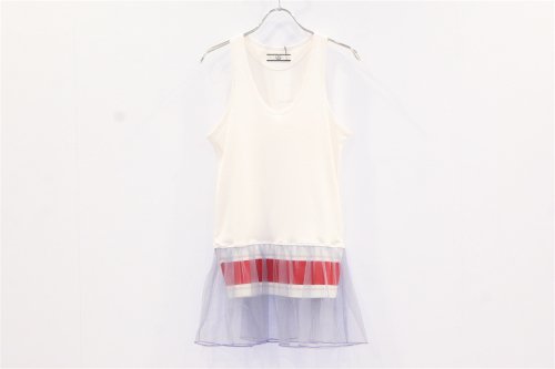 <img class='new_mark_img1' src='https://img.shop-pro.jp/img/new/icons47.gif' style='border:none;display:inline;margin:0px;padding:0px;width:auto;' />NON TOKYO / FRILL TANK-TOP(WHITE)