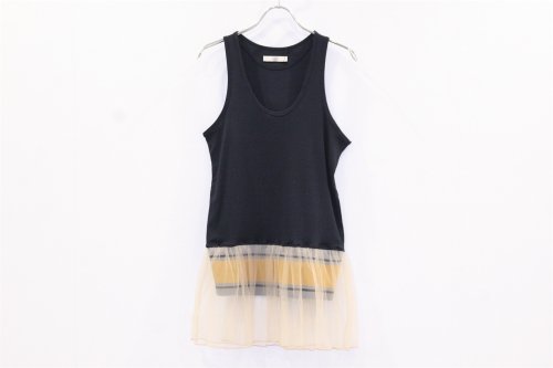 <img class='new_mark_img1' src='https://img.shop-pro.jp/img/new/icons47.gif' style='border:none;display:inline;margin:0px;padding:0px;width:auto;' />NON TOKYO / FRILL TANK-TOP(NAVY)