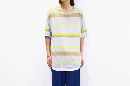 <img class='new_mark_img1' src='https://img.shop-pro.jp/img/new/icons47.gif' style='border:none;display:inline;margin:0px;padding:0px;width:auto;' />CITY / BORDER KNIT TEE(GREYYELLOW)