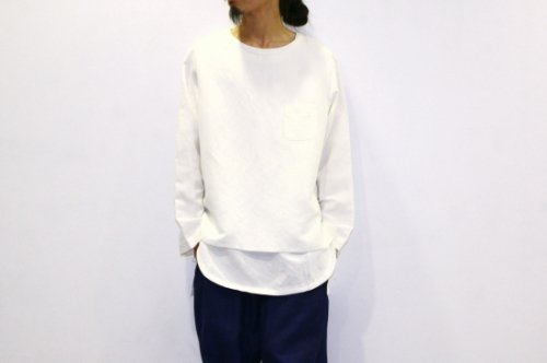 <img class='new_mark_img1' src='https://img.shop-pro.jp/img/new/icons47.gif' style='border:none;display:inline;margin:0px;padding:0px;width:auto;' />THEE / LINEN LONG SLEEVE TEE(WHITE)