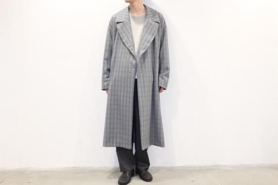 ATELIER BÉTON | アトリエ ベトン WOOL CHECK CONCEAL TRENCH ATELIER BÉTON | アトリエ ベトン WOOL CHECK CONCEAL TRENCH