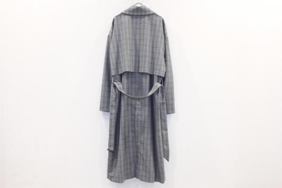 ATELIER BETON アトリエ　ベトン　ノーカラー　コート　グレー ATELIER BETON アトリエベトンノーカラーコートグレー