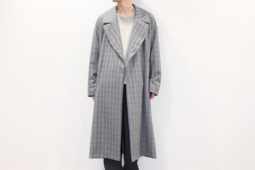 <img class='new_mark_img1' src='https://img.shop-pro.jp/img/new/icons47.gif' style='border:none;display:inline;margin:0px;padding:0px;width:auto;' />ATELIER BTON / WOOL CHECK CONCEAL TRENCH COAT(GRAY)