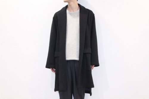 <img class='new_mark_img1' src='https://img.shop-pro.jp/img/new/icons47.gif' style='border:none;display:inline;margin:0px;padding:0px;width:auto;' />THEE /w-face knit gown coat(BLACK)