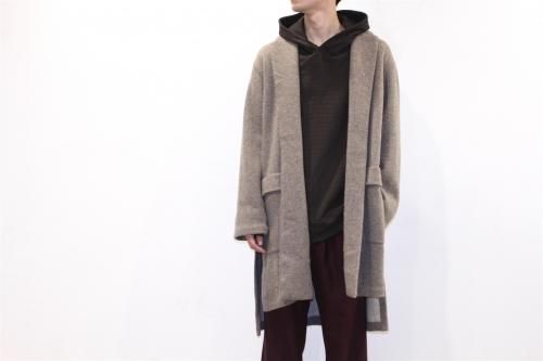 <img class='new_mark_img1' src='https://img.shop-pro.jp/img/new/icons47.gif' style='border:none;display:inline;margin:0px;padding:0px;width:auto;' />THEE /w-face knit gown coat(BROWN)