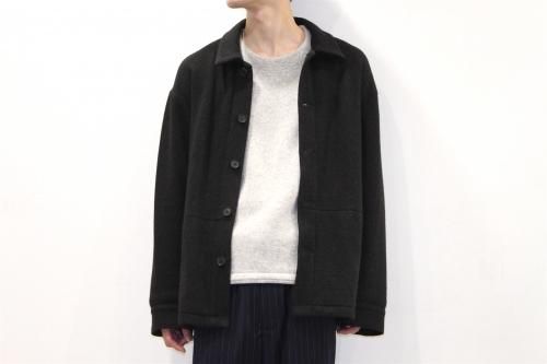 <img class='new_mark_img1' src='https://img.shop-pro.jp/img/new/icons47.gif' style='border:none;display:inline;margin:0px;padding:0px;width:auto;' />THEE /w-face utility knit jacket(BLACK)
