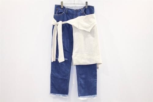 <img class='new_mark_img1' src='https://img.shop-pro.jp/img/new/icons2.gif' style='border:none;display:inline;margin:0px;padding:0px;width:auto;' />THEE / W-face cut off denim for ATTEMPT(01)