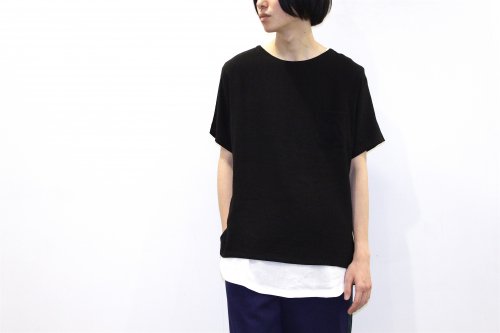 <img class='new_mark_img1' src='https://img.shop-pro.jp/img/new/icons47.gif' style='border:none;display:inline;margin:0px;padding:0px;width:auto;' />THEE / LINEN TEE(BLACK)