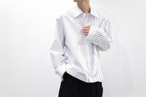 <img class='new_mark_img1' src='https://img.shop-pro.jp/img/new/icons47.gif' style='border:none;display:inline;margin:0px;padding:0px;width:auto;' />VOAAOV / STRIPE SHIRT BLOUSON(WHITE)