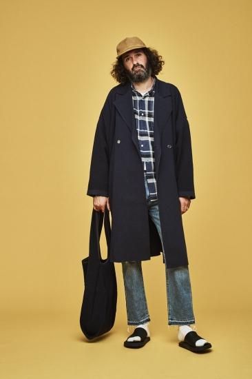 YASHIKI / Samidare Knit Coat(NAVY) | サミダレニットコート(ネイビー ...