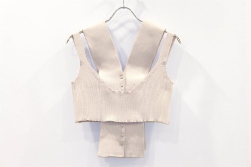 <img class='new_mark_img1' src='https://img.shop-pro.jp/img/new/icons47.gif' style='border:none;display:inline;margin:0px;padding:0px;width:auto;' />TAN / LAYERED RIB CAMISOLE(BEIGE)