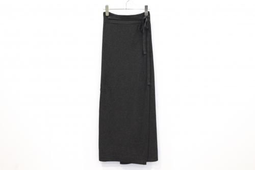 <img class='new_mark_img1' src='https://img.shop-pro.jp/img/new/icons47.gif' style='border:none;display:inline;margin:0px;padding:0px;width:auto;' />TAN / SOFTSHINY WRAPPED SKIRT(BLACK)