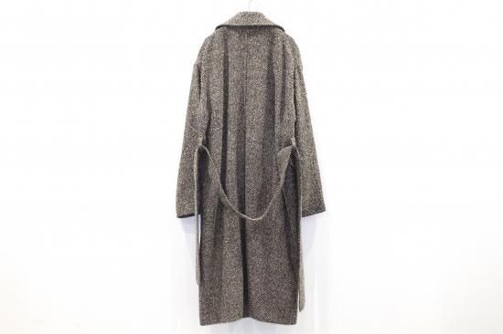 美品 ATHA NEP TWEED MAXI COAT マキシ ツイード ベルト