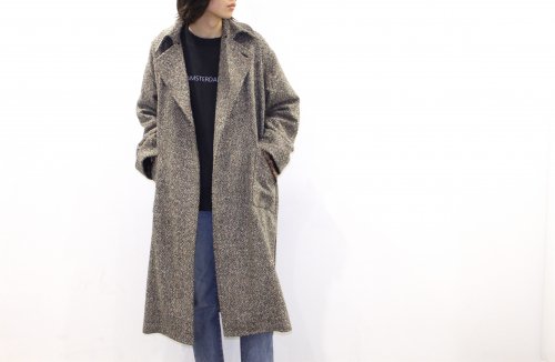 <img class='new_mark_img1' src='https://img.shop-pro.jp/img/new/icons47.gif' style='border:none;display:inline;margin:0px;padding:0px;width:auto;' />ATHA / NEP TWEED MAXI COAT(BLACK)