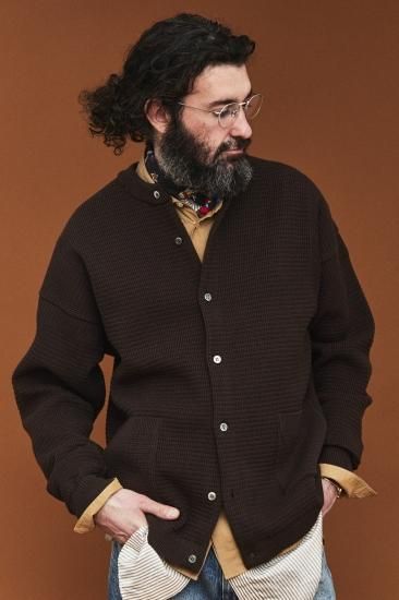 YASHIKI / Komogake Cardigan(BROWN) | コモガケカーディガン(ブラウン ...