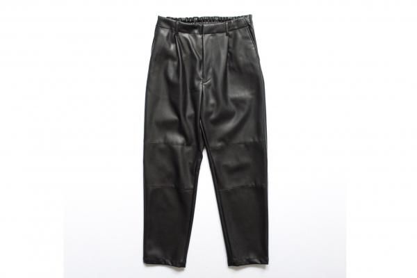 最大90％オフ！ stein FAKE LEATHER TROUSERS S フェイクレザー BLK ST