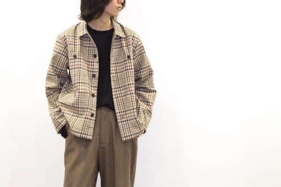 ATHA | アタ HIGH DENSITY FIELD JACKET(BROWN CHECK) / チェック