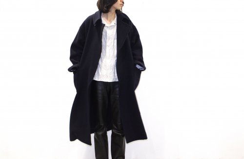 <img class='new_mark_img1' src='https://img.shop-pro.jp/img/new/icons47.gif' style='border:none;display:inline;margin:0px;padding:0px;width:auto;' />ATHA / DOUBLE MELTON MAXI COAT(NAVY)