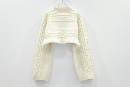 <img class='new_mark_img1' src='https://img.shop-pro.jp/img/new/icons47.gif' style='border:none;display:inline;margin:0px;padding:0px;width:auto;' />TAN / LAMBS CABLE BOLERO(IVORY)
