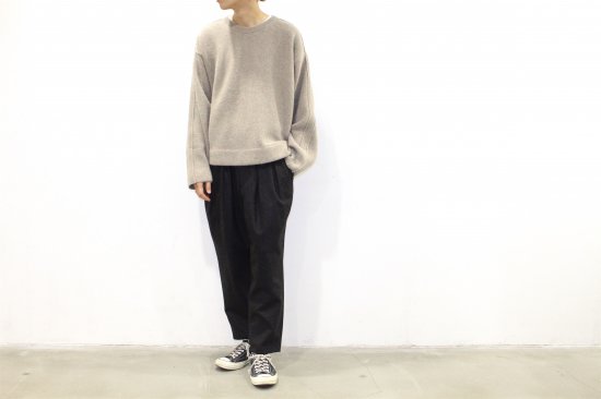 SAYATOMO / Karusan Flannel Pants(BLACK) | カルサンフランネルパンツ