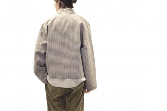 YOKE | CUT-OFF DRIZZLER JACKET(BEIGE PLAID) | カットオフドリズラー ...