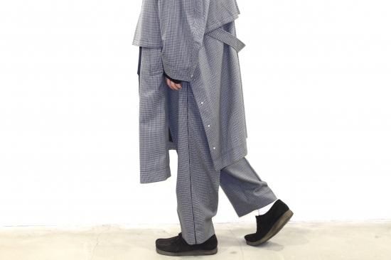 YOKE | 3WAY BAL COLLAR SHARE COAT(GREY PLAID) | 3WAYバルカラー