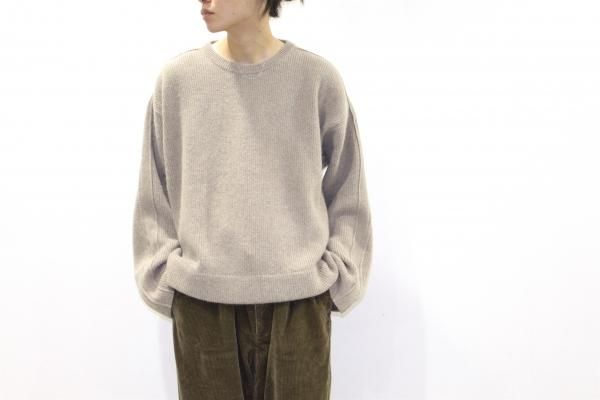 yoke 7G ALPACAWoolCardiganRibStitch Knit