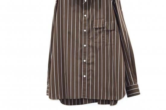 no. | ナンバー U/F STRIPE SHIRT(BROWN) / ストライプシャツ no. | ナンバー U/F STRIPE SHIRT(BROWN) / ストライプシャツ