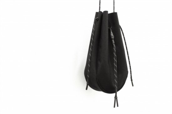 吉岡衣料店 | drawstring bag(sizeS・BLACK) | ドローストリングバッグ