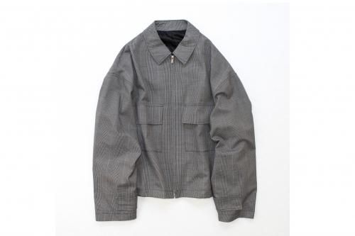 <img class='new_mark_img1' src='https://img.shop-pro.jp/img/new/icons47.gif' style='border:none;display:inline;margin:0px;padding:0px;width:auto;' />stein / OVER SLEEVE ZIP JACKET(GLEN CHECK)